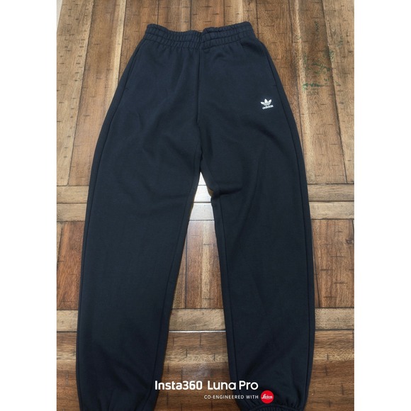 adidas Pants - Adidas Originals Womens Fleece Trefoil Sweatpants Black Joggers XS
